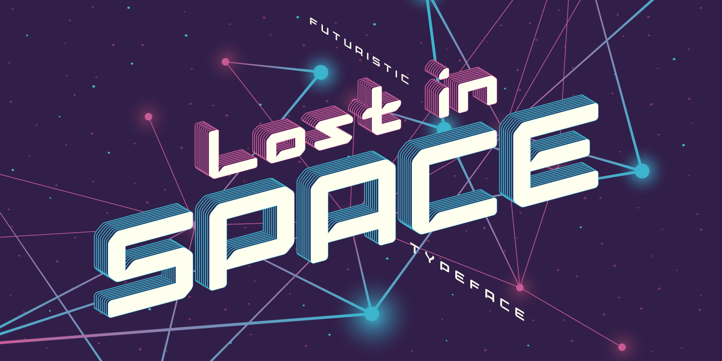 Beispiel einer Lost in space-Schriftart #1